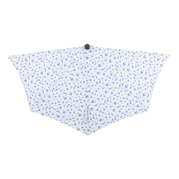 Beverly 9 ft. Designer Classic Scalloped Fringe Half Market Patio Umbrella